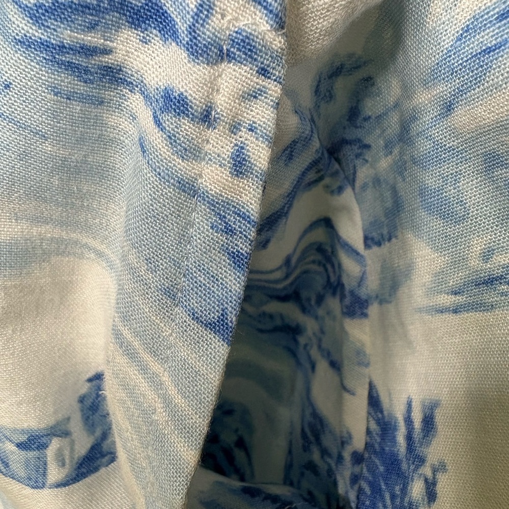 Blue and White Sleeveless Dress - Picture 5 of 8